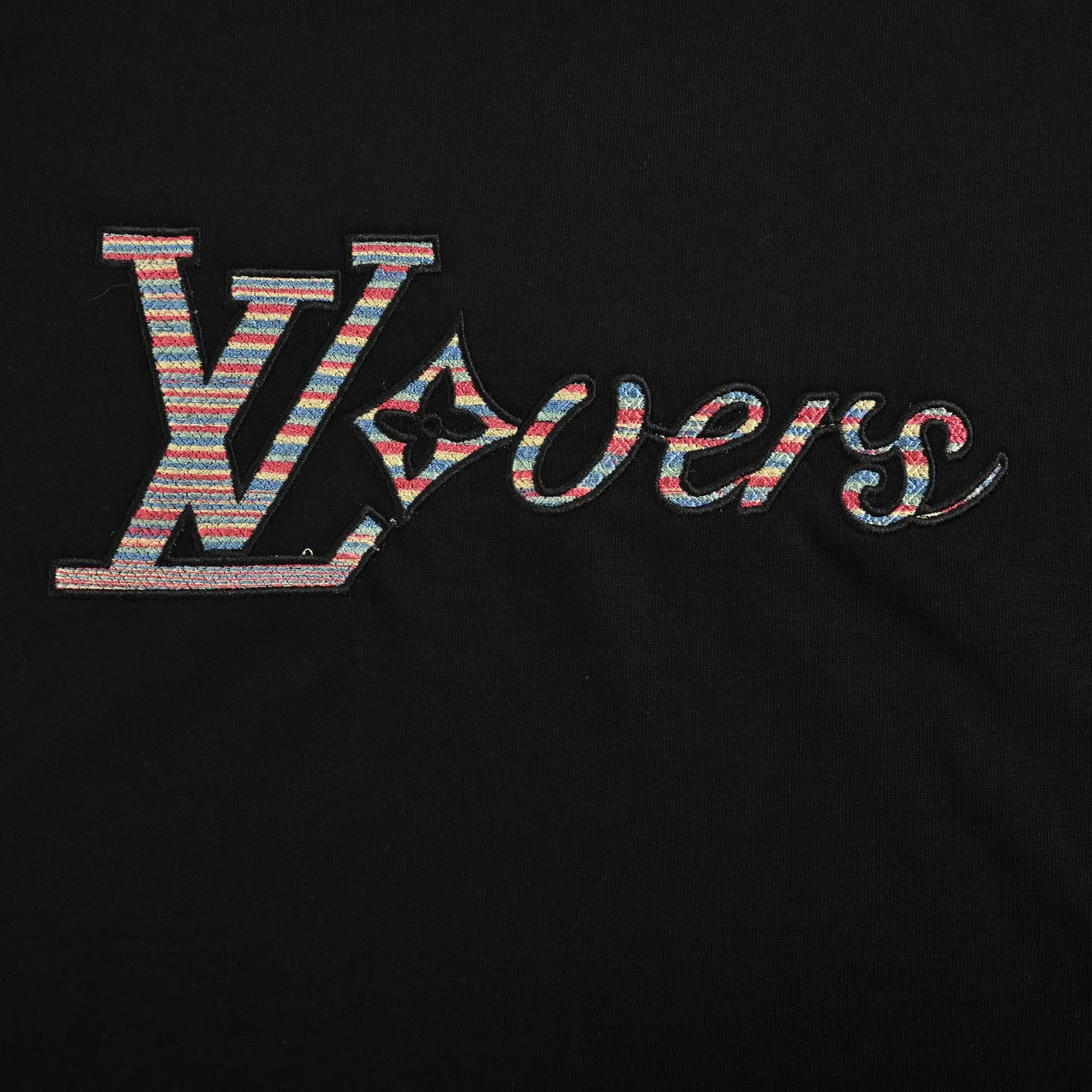 Louis Vuitton/Louis Vuitton 25ss rainbow braided embroidered short sleeves
